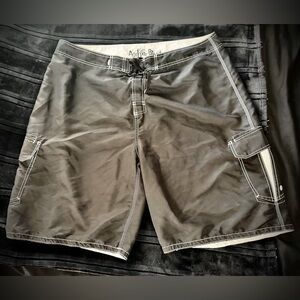 Anchor Blue Men's Black BoardShorts with Tie Front & Side Pockets